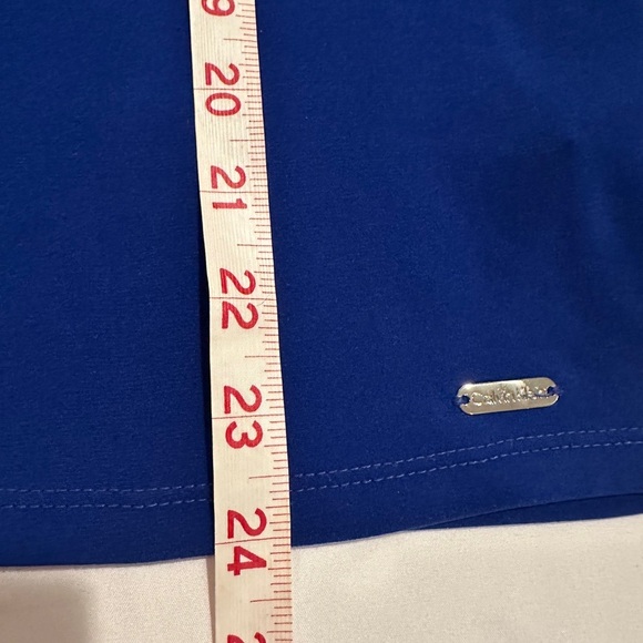 Calvin Klein 3/4 Chiffon Sleeve Blouse, medium, Round Neck Pullover - Picture 6 of 7